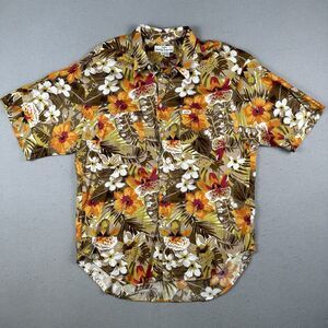 Vintage Guess Button Up Shirt Men’s Medium Floral Hawaiian Tropical Short Sleeve